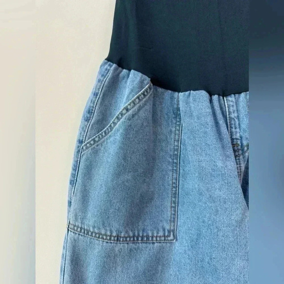 Indigo Poppy XL Maternity Jeans with Elastic Ankle and Belly Band - Picture 3 of 14